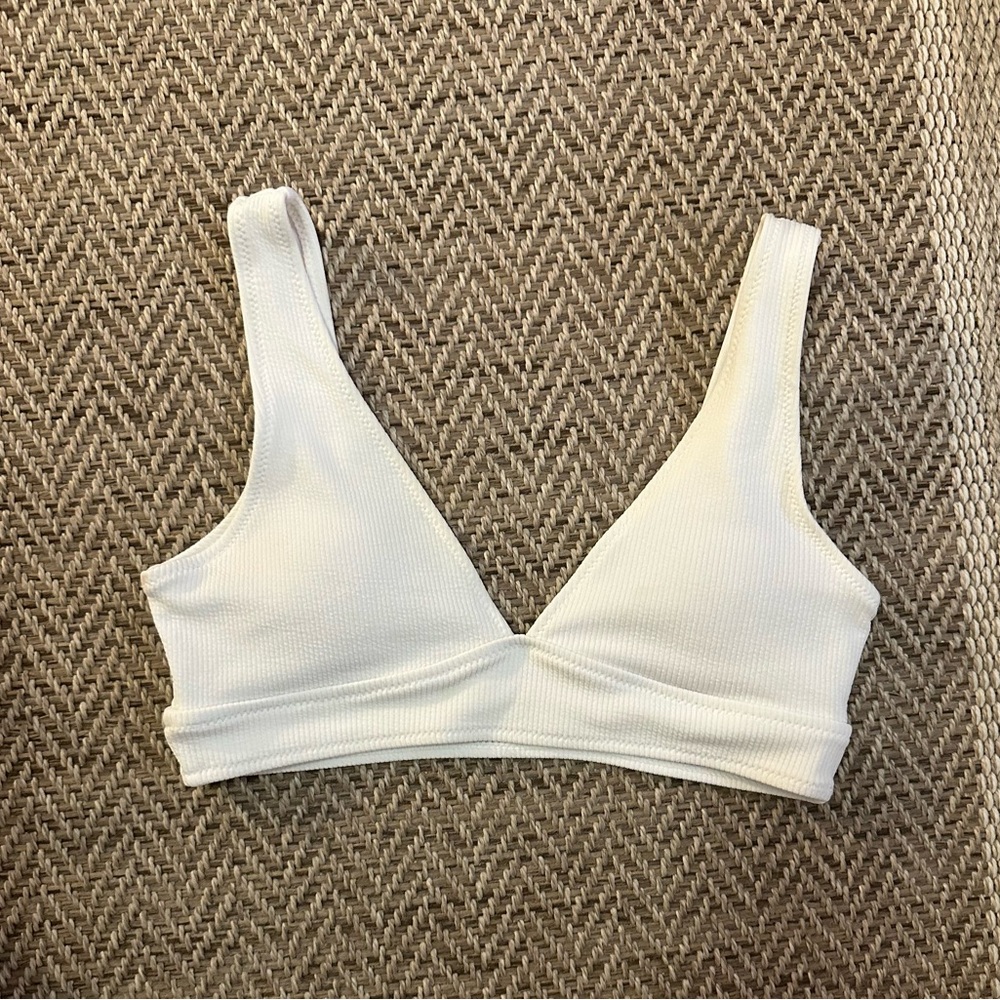 White Ribbed Swimsuit